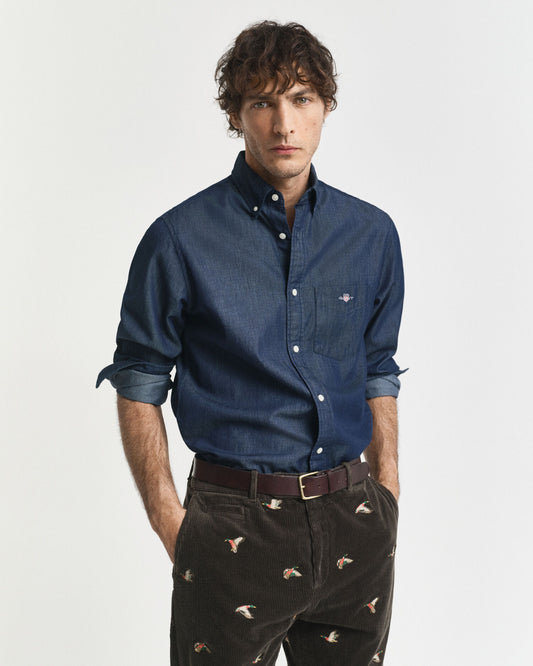 Regular Fit Indigohemd