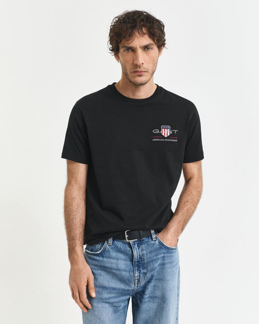 T-Shirt mit gesticktem Archivschild
