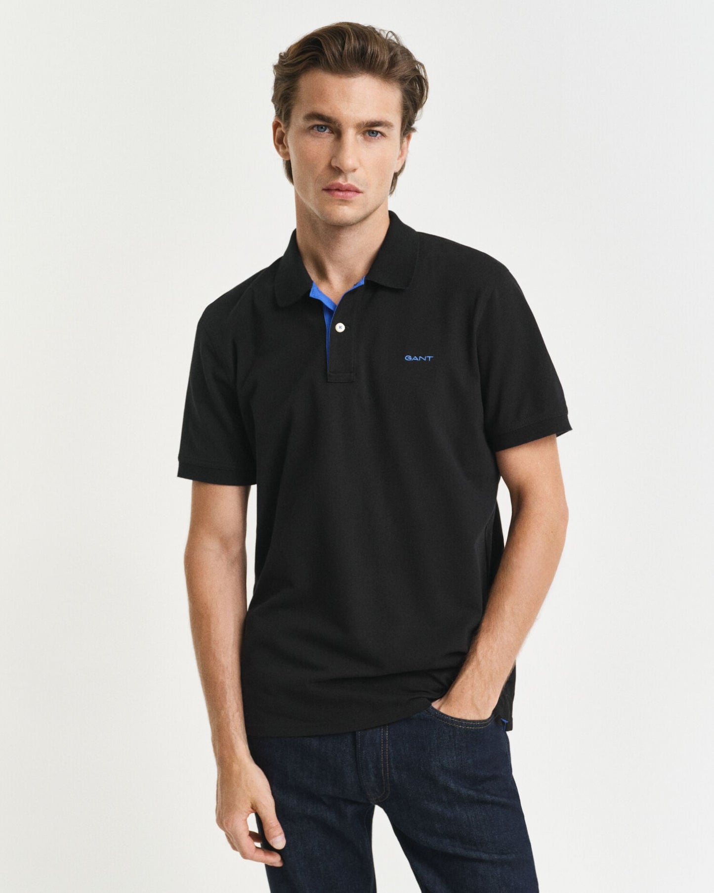 Contrast Pique Polo Shirt
